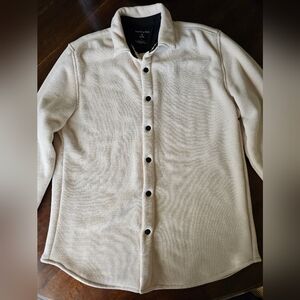 Kenneth Cole X Active Men's Cream Button-Up Shirt Jacket